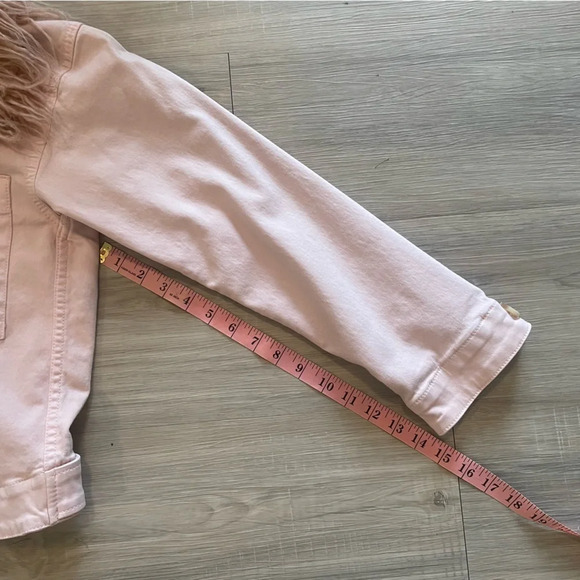 Lou & Grey light pink removable faux fur penny lane jacket small - Picture 10 of 11